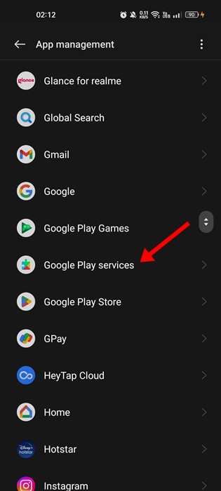 Google Play szolgáltatások