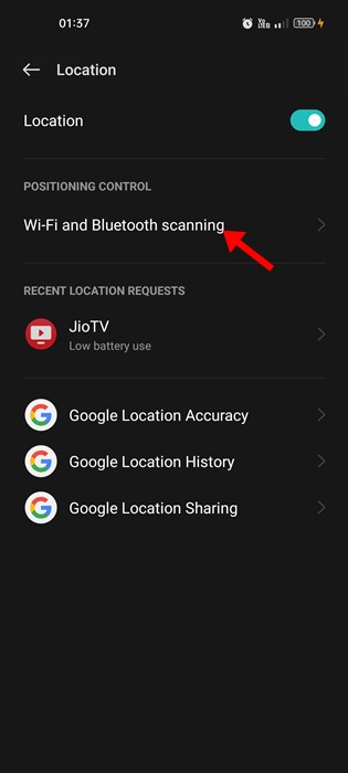 WiFi és Bluetooth szkennelés