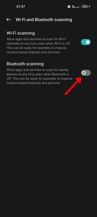 Pemindaian Bluetooth