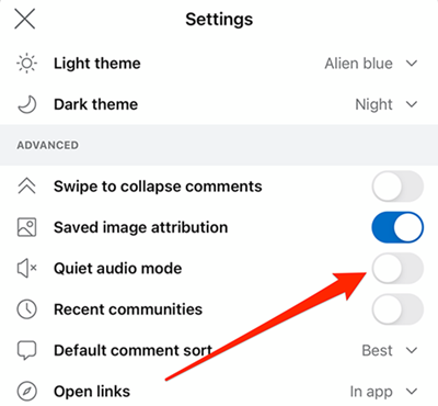 How to get sound on Reddit for iOS