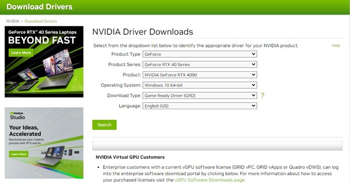 Manually Install the NVIDIA Driver
