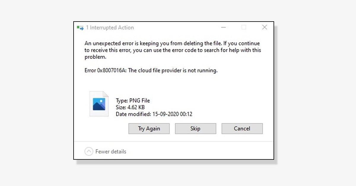 Fix OneDrive Error 0x8007016a ‘Cloud File provider Is Not Working’