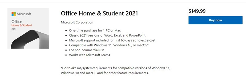 Microsoft Office Home and Student 2021 (One Mac)