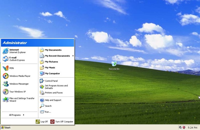 démarrer avec Windows XP