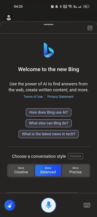 Usa ChatGPT gratis en Android y iPhone con Bing