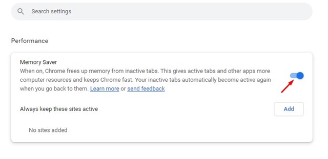 Enable Memory Saver in Google Chrome  Reduce RAM Usage  - 84