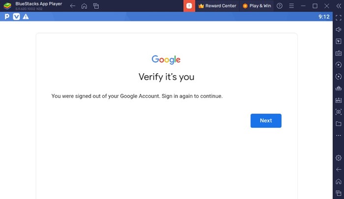 Sign in with your account credentials