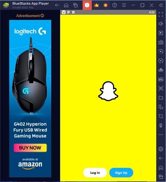 bluestacks snapchat login