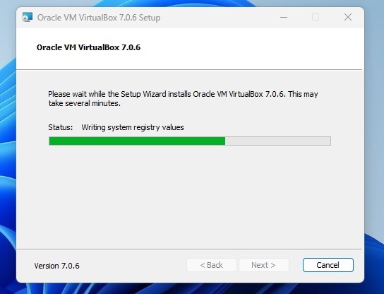 VirtualBox installs