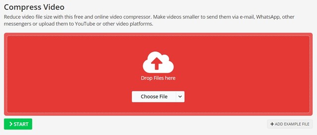 Compactar vídeo on-line