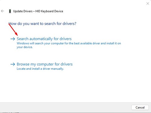 Search for driver automatically