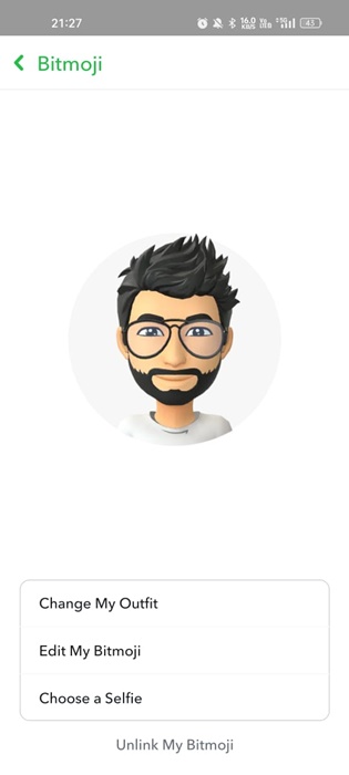 Modifica il mio Bitmoji