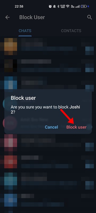 Blokir pengguna