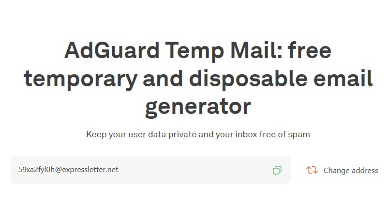 AdGuard Temp Mail