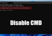 How to Disable Command Prompt on Windows 11