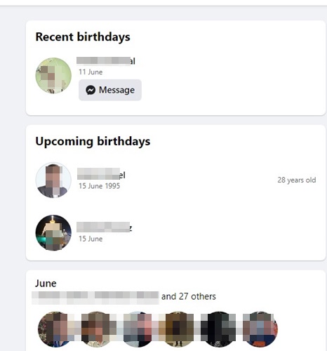 see the birthday of all users