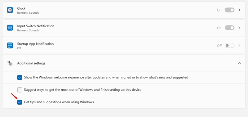 Get tips and suggestions when I use Windows