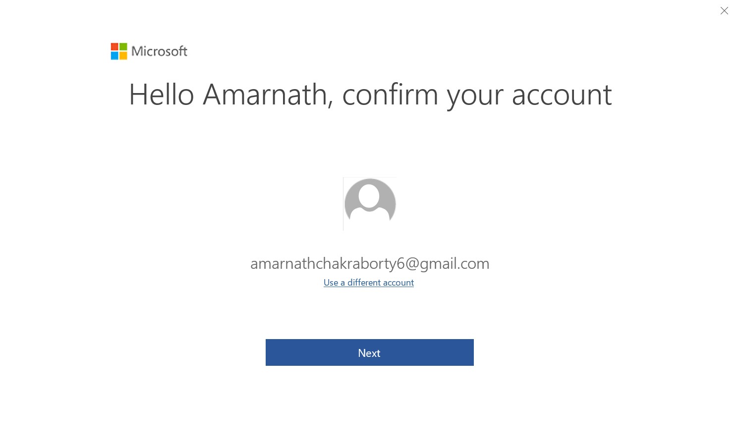 signed in with the same Microsoft account y