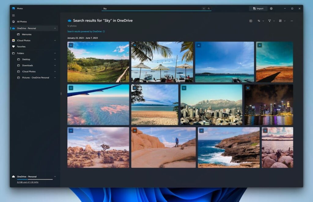 Content Search For OneDrive-backed Photos