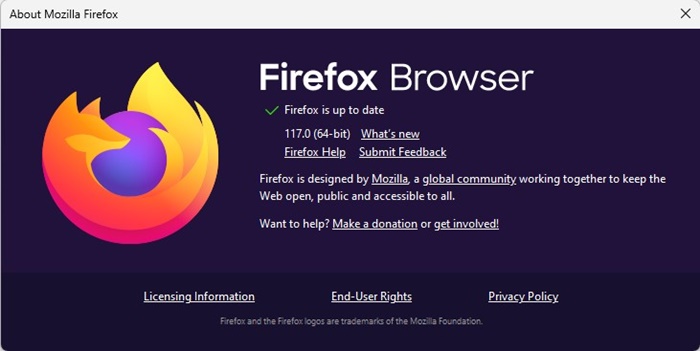 Tải xuống Mozilla Firefox 117.0