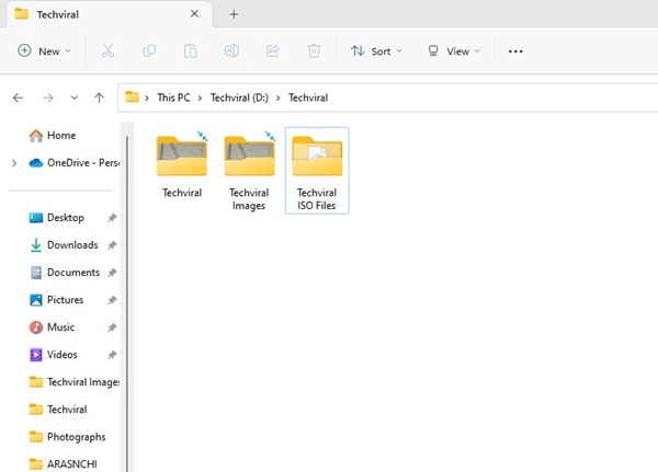 navigate to the folder or file