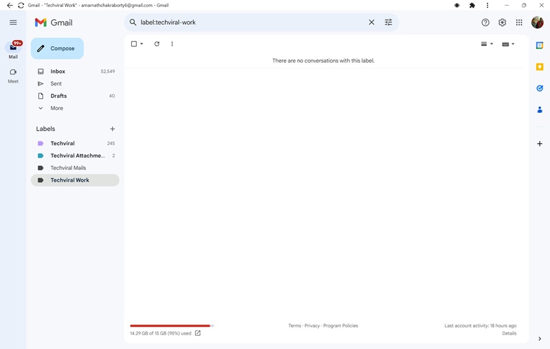 nuova scorciatoia Gmail