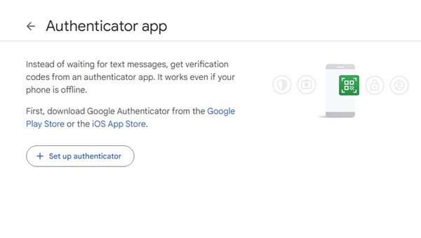 baixe o aplicativo Google Authenticator