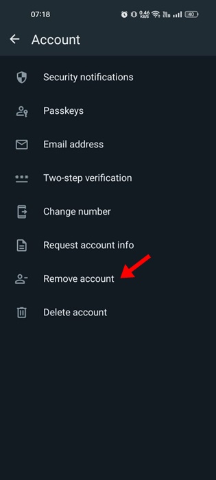 Remove Account