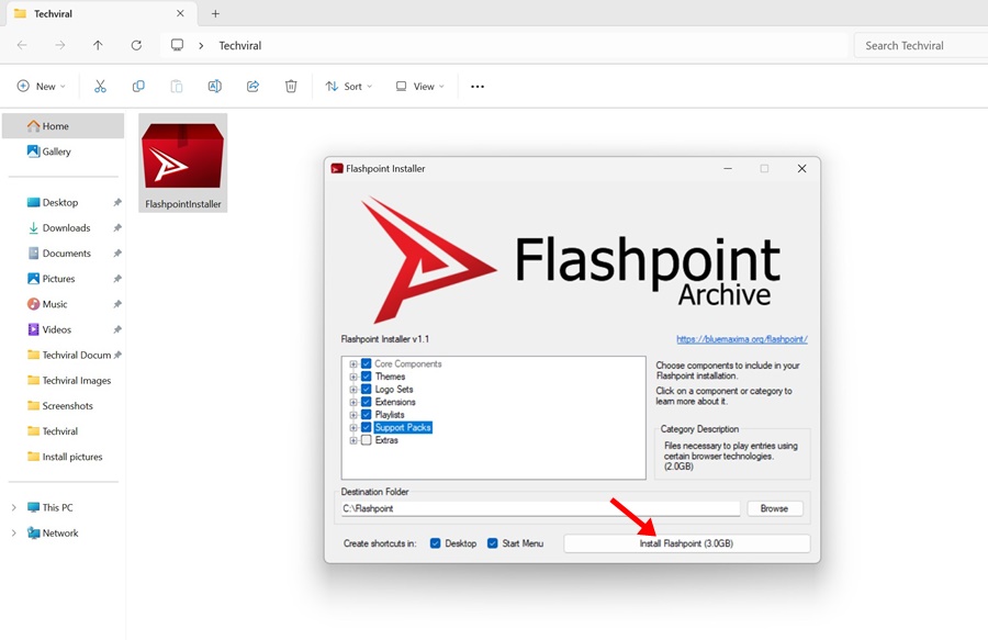 Flashpoint installer