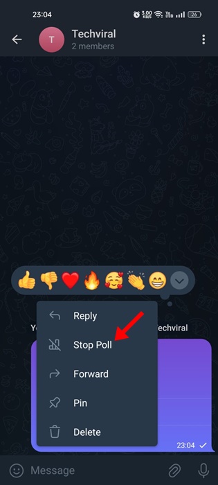 Stop a Telegram Poll