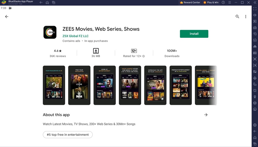 ZEE5 app