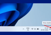 Enable Show Desktop Button