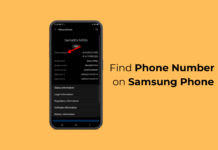 Find Phone Number on Samsung Phone