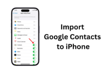 Import Google Contacts to iPhone