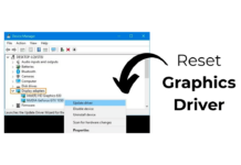 Reset Graphics Driver on Windows 11