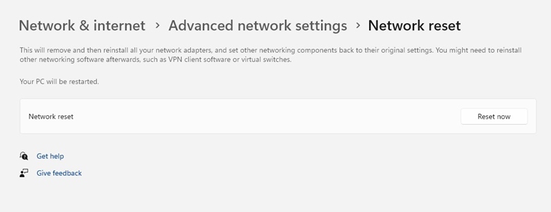 Advanced Network Settings