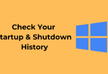 Check Your Startup and Shutdown History in Windows