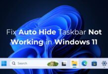 Fix Auto Hide Taskbar Not Working in Windows 11