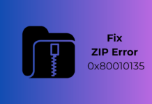 Fix ZIP Error 0x80010135