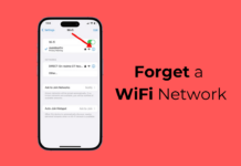 Forget a WiFi Network