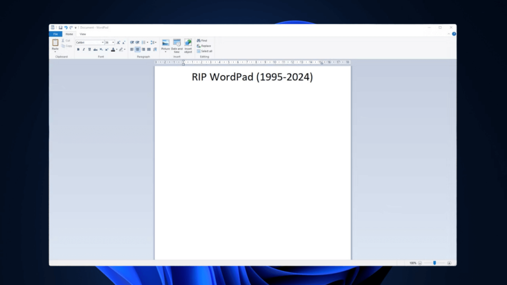 Microsoft tar bort WordPad från Windows 11 i version 24H2