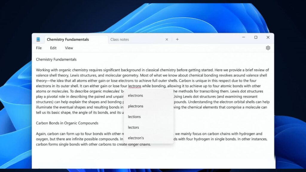 Microsoft lanserar stavningskontroll och autokorrigering för Windows 11