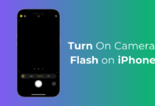 Turn On Camera Flash on iPhone