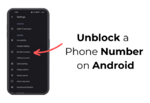 Unblock a Phone Number on Android