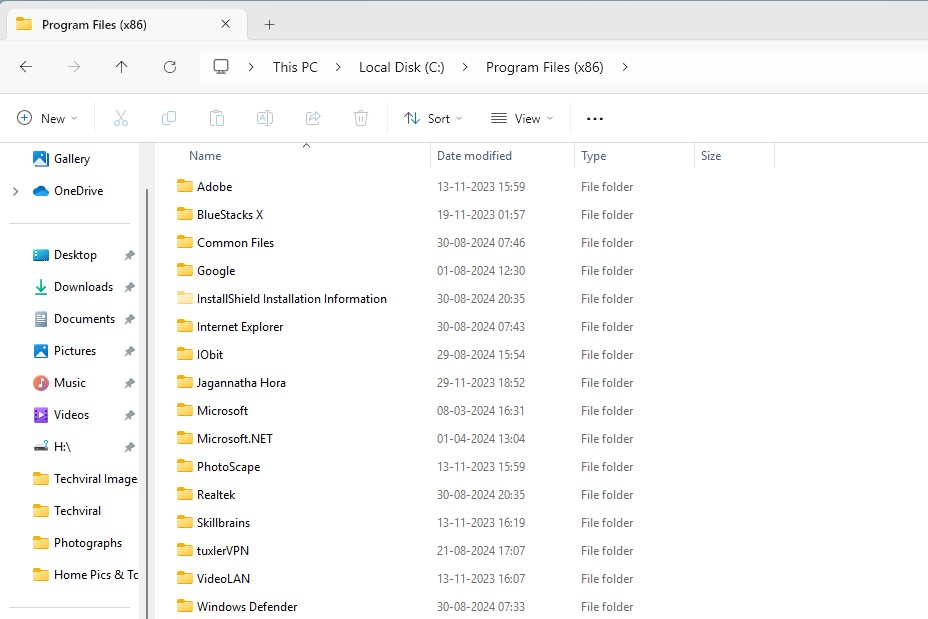 Raskite programos diegimo vietą iš „File Explorer“.