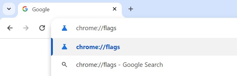 Chrome://bendera