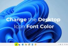 Change Desktop Icon Font Color on Windows