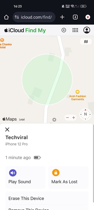 xác định vị trí iPhone bị mất của bạn