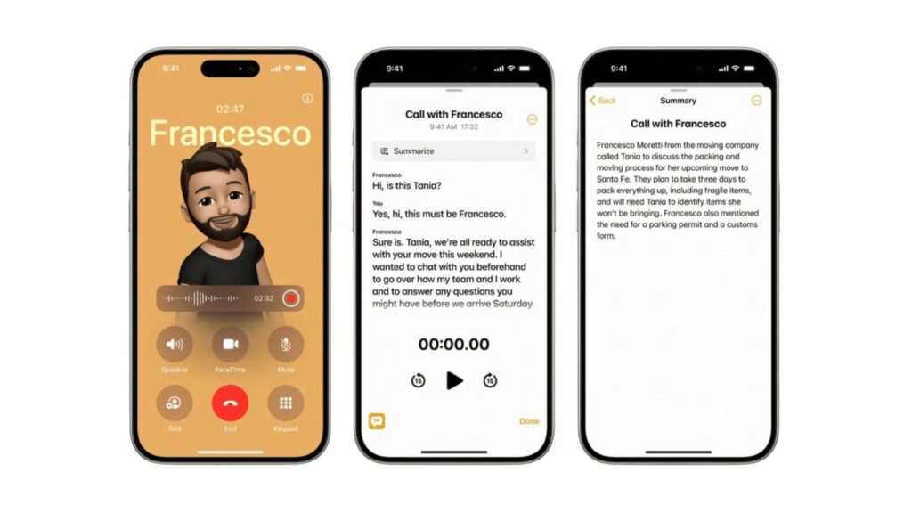 iOS 18.1 Developer Beta van Apple introduceert gespreksopnamefunctie