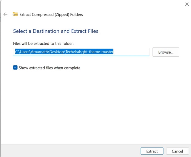 ekstrak file tersebut